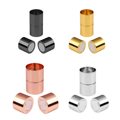 Cylindrical Magnetic Clasp Copper Metal Jewelry Connector For DIY Bracelet Necklace Making Findings Accessory