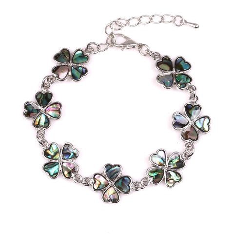Bracciale Moda Lega Conchiglia Di Abulone Colorata Iridescente Forme Di Farfalla Cuore Catena Di Extensione Regolabile Per Donne Gioielli Regalo