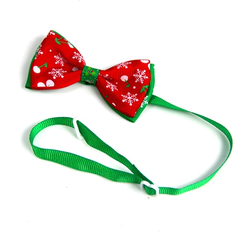 Noeud Papillon De Noël Pour Animaux Collier Réglable Chien Chat Motif Flocon De Neige Accessoire De Fête