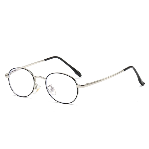 Gafas De Marco Metálico Ovaladas Retro Con Filtro De Luz Azul Ligeras Minimalistas Chic Para Mujeres Hombres