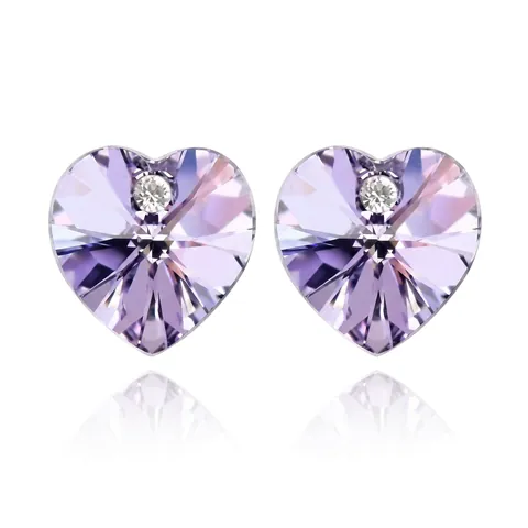 Orecchini A Lobo Cuore Lega Cristallo Strass Gioielli Di Moda Eleganti Per Donne