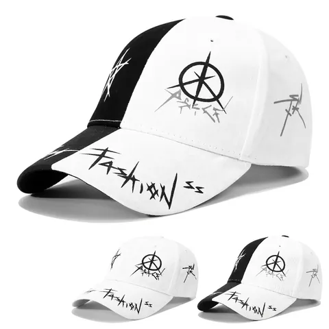 Casquette De Baseball Coton Réglable Respirant Chapeau De Soleil Streetwear Hip Hop Motif Graffiti Style Patchwork Hommes Femmes