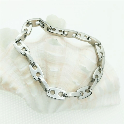 Bracciale In Acciaio Al Titanio Catena A Maglia Cava Naso Di Maiale Acciaio Inossidabile 316L Gioielli Minimalisti Unisex
