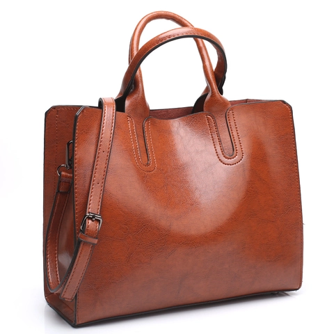 Women Tote Bag PU Leather Large Capacity Handbag With Detachable Adjustable Shoulder Strap Daily Fashion Top Handle Purse