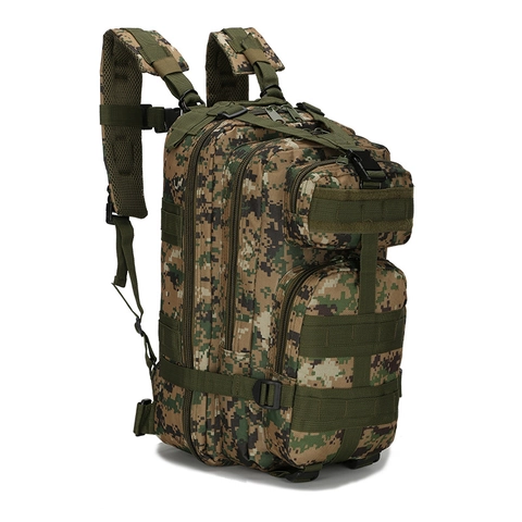 Tactical Backpack Military Rucksack Outdoor Hiking Daypack Waterproof Oxford Cloth MOLLE System Camouflage Multipurpose Camping Bag
