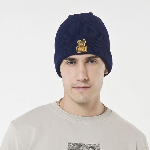 Winter Warm Acryl Strickmütze Beanie Mit Affe Stickerei-Patch Buchstaben-Slogan Gerippte Skull Cap Outdoor Mode Kopfbedeckung