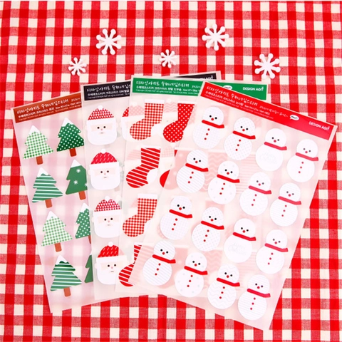 Pegatinas Navideñas Autoadhesivas Motivos Papá Noel Muñeco De Nieve Árbol Bota Etiquetas De Regalo De Fiesta
