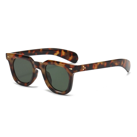 Square Sunglasses Retro UV400 Protection PC Frame Metal Rivets Chunky Vintage Oversized Eyewear For Men Women Fashion