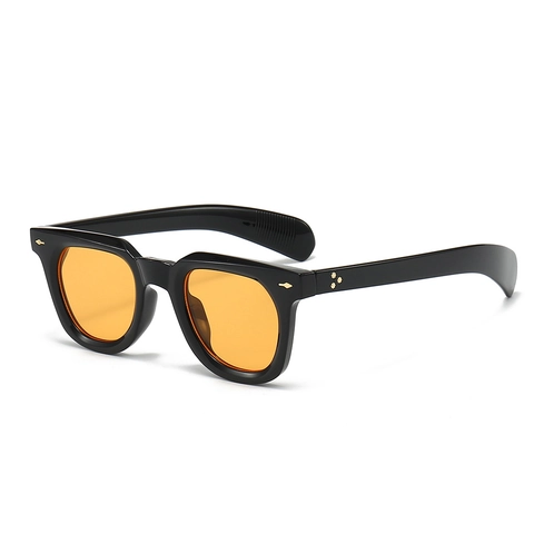 Square Sunglasses Retro UV400 Protection PC Frame Metal Rivets Chunky Vintage Oversized Eyewear For Men Women Fashion