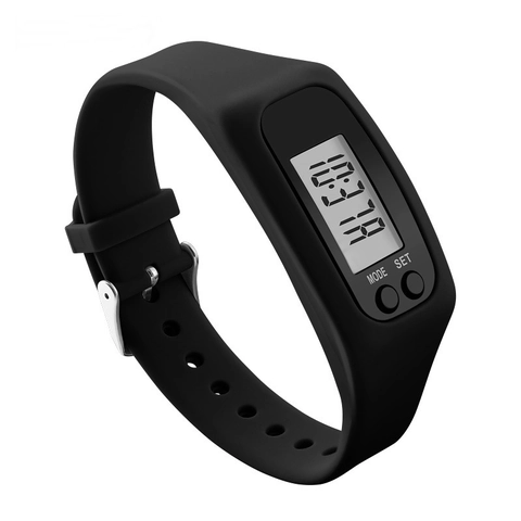 Digital Pedometer Sports Watch Silicone Bracelet Step Counter Calorie Tracker Fitness Wristband For Outdoor Running Universal