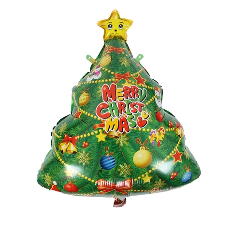 Ballon Sapin De Noël Film Aluminium Imprimé Merry Christmas Décoration Atmosphère De Fête Pour La Maison