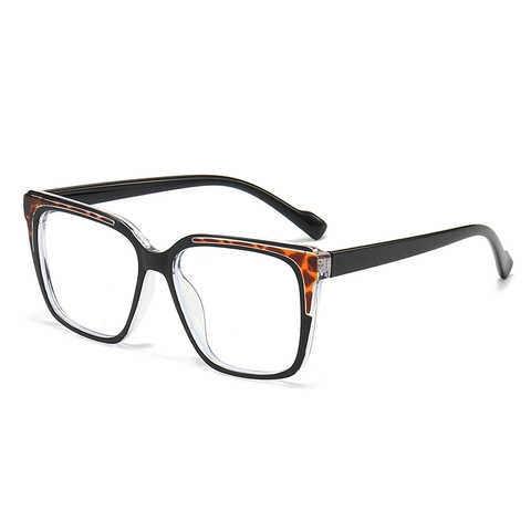Square Blue Light Blocking Glasses TR90 Optical Frame Simple Fashion Eyeglasses For Men And Women Clear Lens