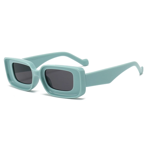 Vintage Rectangle Sunglasses For Women Men Retro Square Thick Frame PC Glasses UV400 Fashion Streetwear Sunshade Eyewear