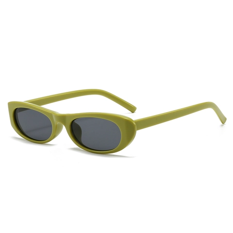 Occhiali Da Sole Ovali Montatura PC Lenti AC Protezione UV400 Vintage Montatura Piccola Occhiali Di Moda Per Viaggi Donna Uomo
