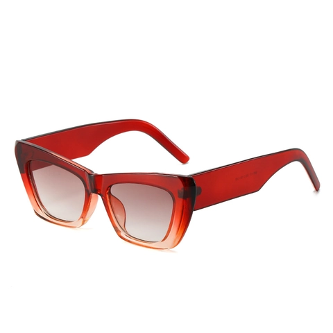 Mode Kattenoog Zonnebril Dames Retro Dik PC Frame UV Bescherming Gradiënt Grote Bril Trendy Accessoires