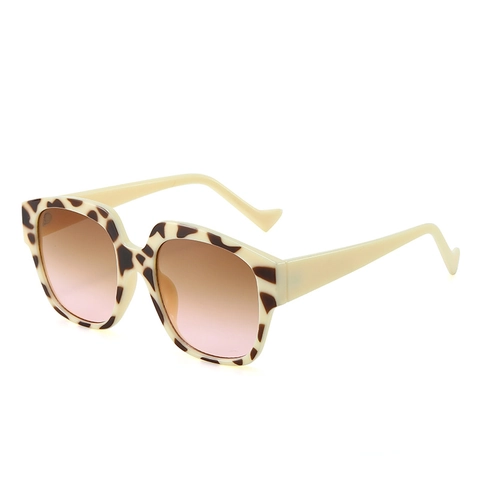 Oversized Square Cat Eye Sunglasses For Women UV400 Protection Retro Tortoiseshell PC Frame AC Gradient Lens Fashion Shades