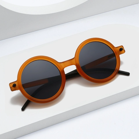 Gafas De Sol Redondas Vintage Policarbonato Protección UV400 Lentes De Acetato Retro Moda Para Mujeres Hombres