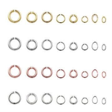 Metal Jump Rings For Jewelry Making DIY Open Connecting Rings For Earrings Bracelets Necklaces Electroplated Jewelry Findings