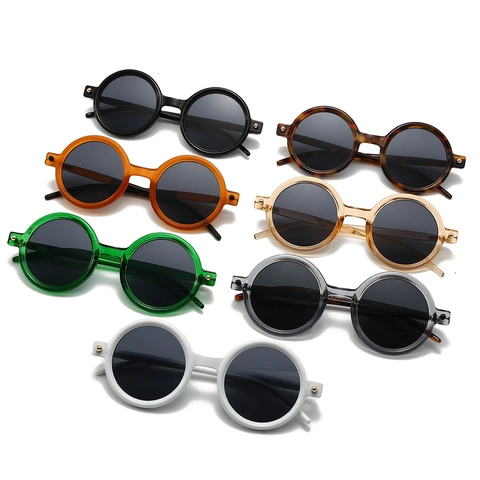 Gafas De Sol Redondas Vintage Policarbonato Protección UV400 Lentes De Acetato Retro Moda Para Mujeres Hombres