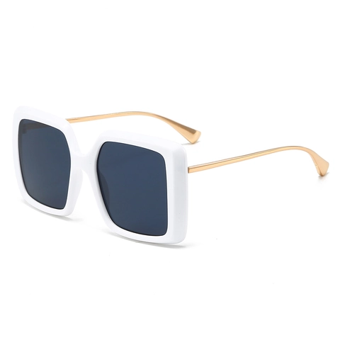 Oversized Square Sunglasses For Women Gradient Lens UV400 Protection PC Metal Frame Retro Fashion Eyewear