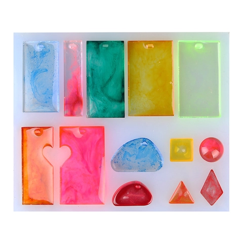 DIY Geometrische Harz Silikonform Für Anhänger Schmuckherstellung Herz Wassertropfen Quadratische Form Handwerkzeug