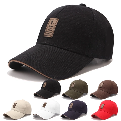 Cotton Baseball Cap Breathable Sun Protection Outdoor Sports Golf Hat Adjustable Retro Simple Curved Brim For Men Women