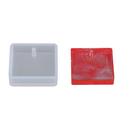 Silikonform Für DIY Harz Schmuckherstellung Anhänger Mit Loch Geometrische Quadrat Rund Oval Wassertropfen Spiegeloberfläche