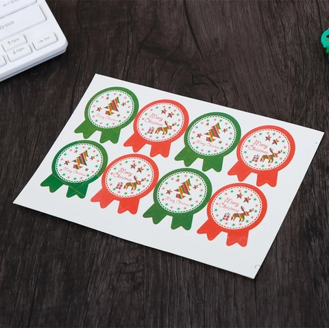 Adesivi Sigillanti Natalizi Etichette Autoadesive Per Confezioni Regalo Motivi Merry Christmas Per Buste Scatole Arredo