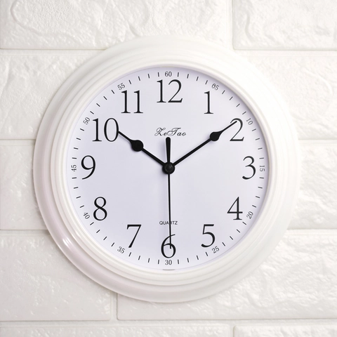 Reloj De Pared Redondo Minimalista Moderno Movimiento De Cuarzo Silencioso Decorativo Funciona Con Pilas Para Sala Dormitorio Oficina
