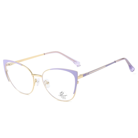 Occhiali Anti Luce Blu Occhi Di Gatto Moda Montatura In Metallo Grande Protezione UV400 Ottici Per Donne Business