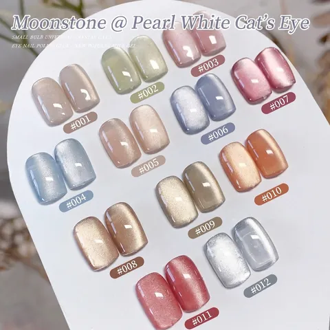 Vernis À Ongles Gel Œil De Chat White Moonlight Magnétique Scintillant UV LED Soak Off