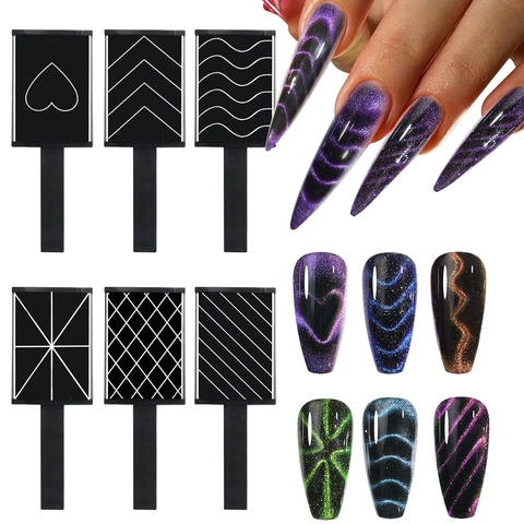 Kattenoog Nagelmagneet Stok 3D Magisch Magnetisch Bord Patroon Ontwerp Tool Voor Gel Nagellak Manicure Professionele Schoonheid