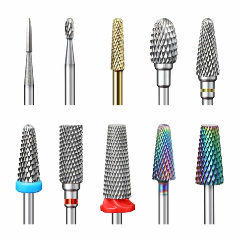 Frese Per Unghie Professionali In Acciaio Al Tungsteno Per Manicure E Pedicure Rimozione Gel Strumento Rotante