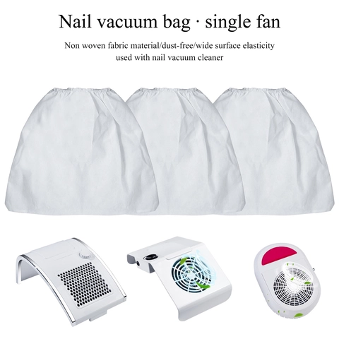 Sacs De Collecteur De Poussière Pour Aspirateur À Ongles En Tissu Non Tissé Avec Ouverture Élastique