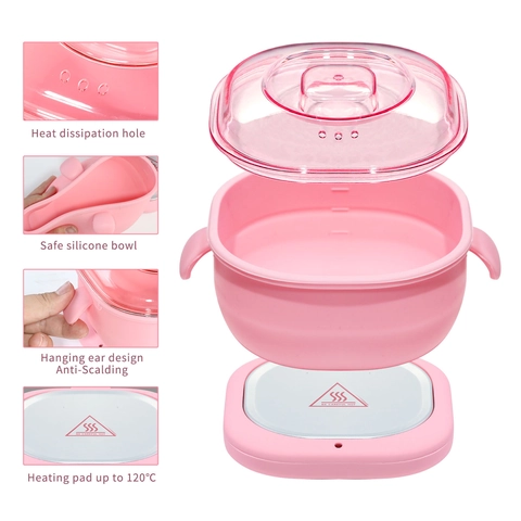 Wax Warmer Machine Electric Hair Removal Wax Melting Pot Professional Non-stick Silicone Bowl Portable Body Care Tool