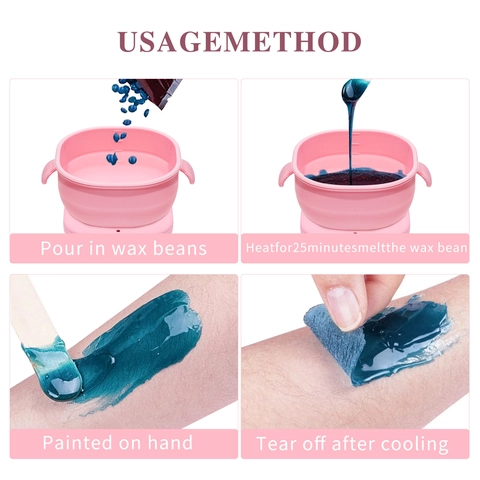 Wax Warmer Machine Electric Hair Removal Wax Melting Pot Professional Non-stick Silicone Bowl Portable Body Care Tool