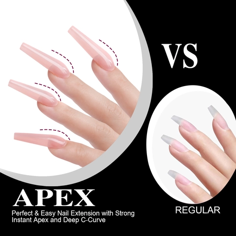 Soft Gel Press On Nails Transparent Coffin Square Almond Stiletto Shapes Sculpted Fake Nails Extension For Women Manicure