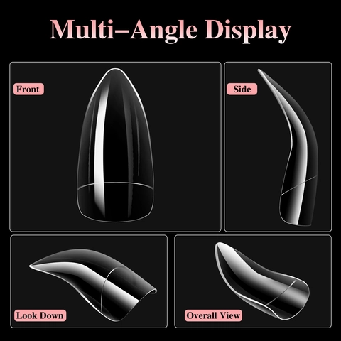Professional Eagle Claw False Nail Tips Acrylic Stiletto Hook Curved Pointed Artificial Manicure Multi Size Selection