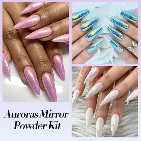 Nail Mirror Effecting Liquid Aurora Chrome Polish Metallic Gloss For Manicure Art Decoration Professional DIY Beauty Accessory