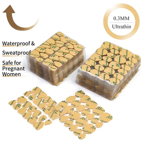 Double Sided Nail Jelly Glue Adhesive Tabs Waterproof High Viscosity Ultra Thin For Press On Nails Transparent Tools