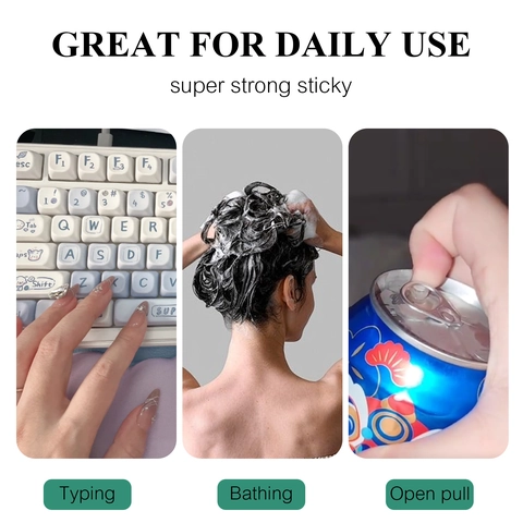 Double Sided Nail Jelly Glue Adhesive Tabs Waterproof High Viscosity Ultra Thin For Press On Nails Transparent Tools