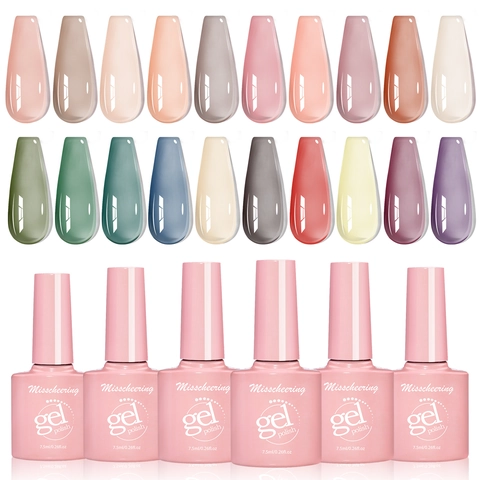 Ice Translucent Gel Nail Polish Semi Transparent Nude Jelly Series Natural Resin Salon Home Manicure High Gloss