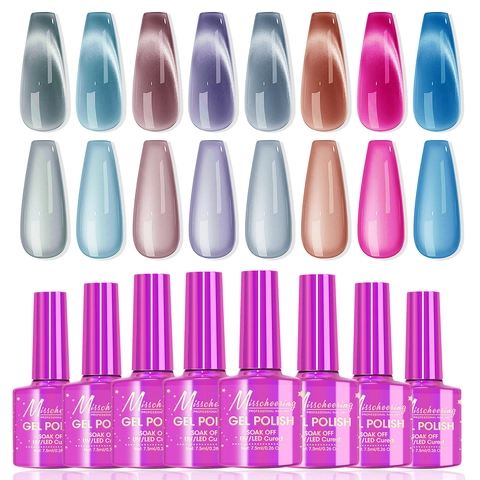 Smalto Gel Occhio Di Gatto UV LED Soak Off Magnetico Glitter Bagliore Luce Acqua DIY Nail Art Salone Manicure Professionale