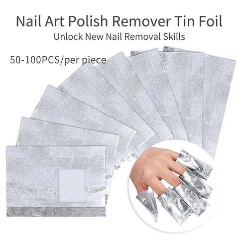 Envolturas De Papel De Aluminio Para Quitar Esmalte De Uñas Con Almohadillas De Algodón Herramientas De Remojo Gel Accesorios De Manicura Profesionales