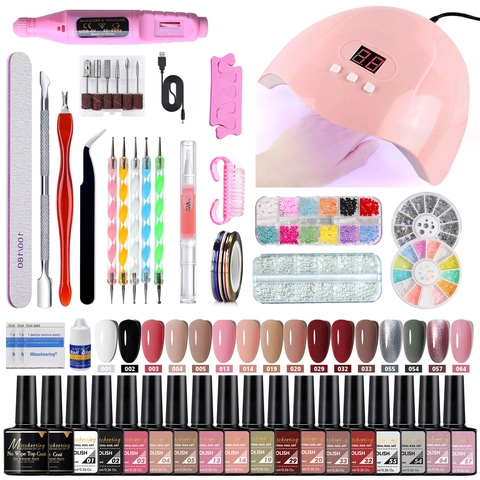 Lampada UV LED Professionale Fresa Elettrica Smalto Gel Polvere Acrilica Strass Pennelli Manicure Salone Casa Fai Da Te
