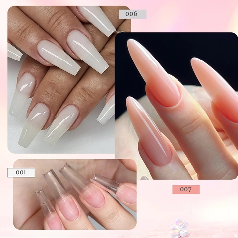 Nail Extension Kit With Polygel Acrylic Gel Slip Solution Dual Ended Brush Nail Tips And File Manicure DIY Tools
