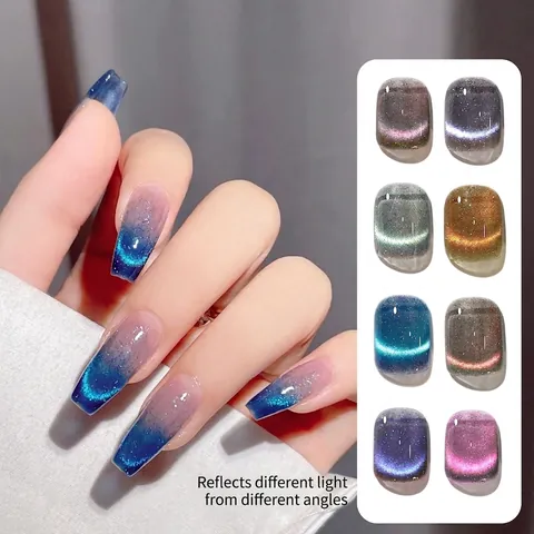 Cat Eye Nagelgel Lack Magnetisch Glitzer Funkelnd Diamant Effekt Einweichen UV LED Maniküre Professionell