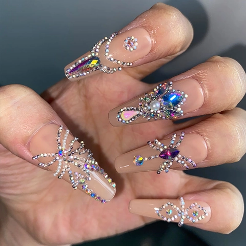 Reflective Mermaid Beads Nail Art Decorations Holographic Laser Colorful Shiny Round Micro Beads For Manicure DIY Designs