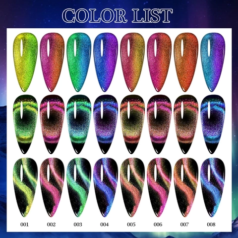 Smalto Gel Magnetico Peacock Cat Eye Camaleonte Laser Aurora Sparkle Soak Off UV LED Per Salone E Manicure