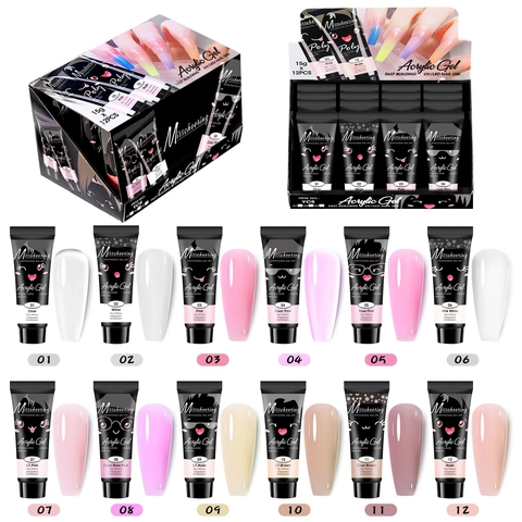 Gel Professionale Per Allungamento Unghie Poly Gel Acrilico Multicolore Costruzione Rapida Smalto UV LED Manicure Salone DIY Art